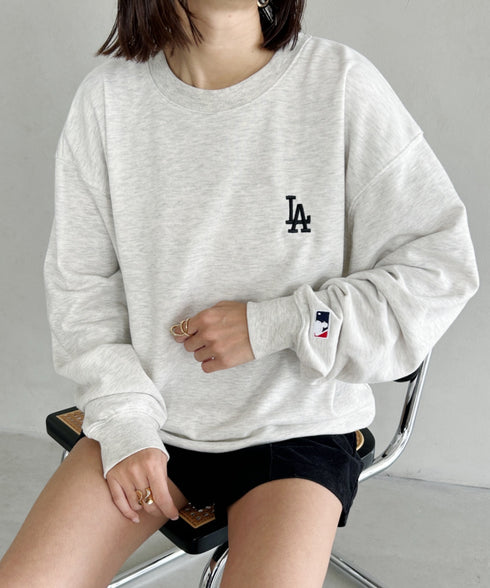 【MLB/エムエルビー】メジャーリーグベースボール 別注 チームロゴ刺繍 裏毛スウェット | MD2233027 | グレー系その他