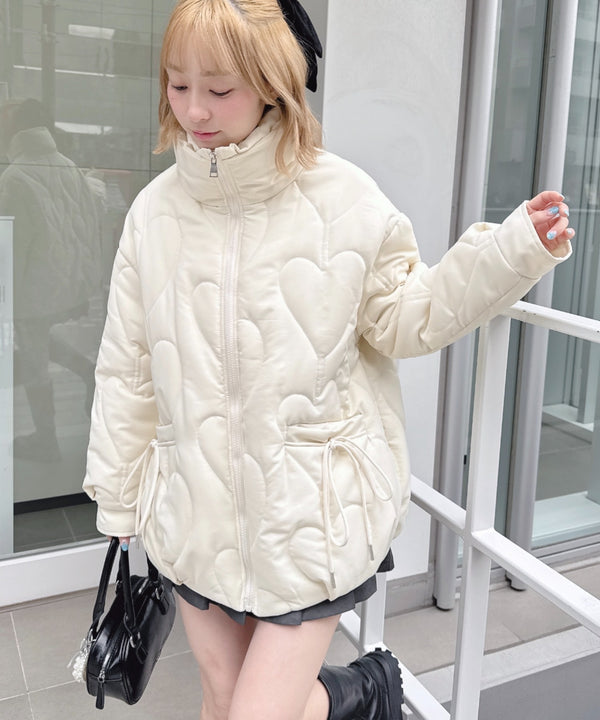 ハートキルティングリボンオーバージャケット | LO22340180 | アイボリー