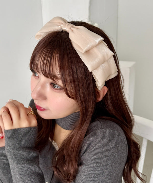 【7色展開】ボリュームリボンカチューシャ | NU4233929 | アイボリー