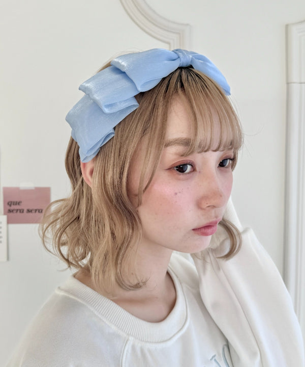 【7色展開】ボリュームリボンカチューシャ | NU4233929 | ライトブルー
