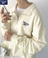 【WEB限定 別注】Reebok(リーボック)/ワンポイント 刺繍ロゴ ハーフジップ スウェット プルオーバー | IM2234030 | アイボリー