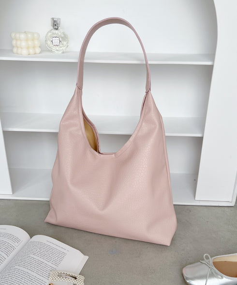 ワンハンドルPUレザートートバッグ【A4サイズ対応】 | LO12410116 | ピンク