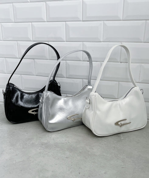 メタルモチーフワンハンドルショルダーバッグ | NU12410129 | シルバー