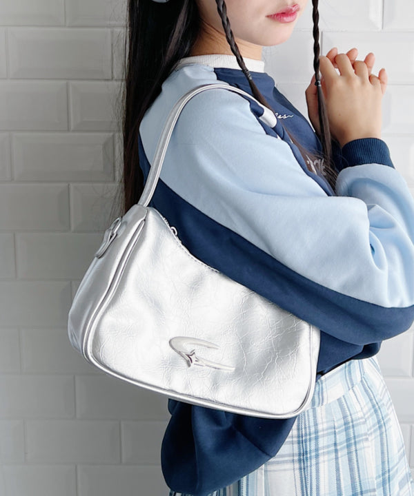 メタルモチーフワンハンドルショルダーバッグ | NU12410129 | シルバー
