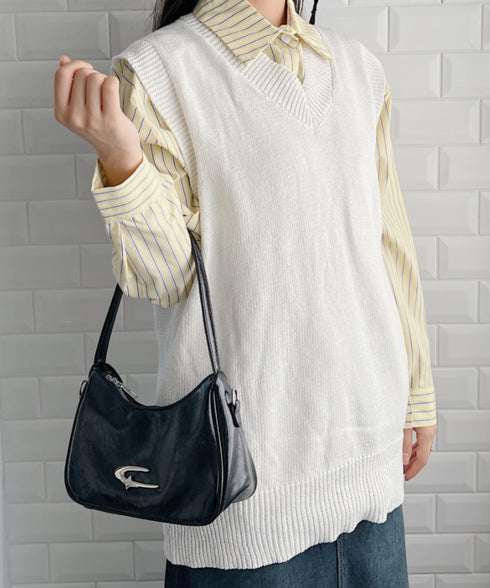 メタルモチーフワンハンドルショルダーバッグ | NU12410129 | ブラック