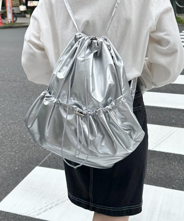 メタリックドロストナップザック/リュック | CL12410161 | シルバー