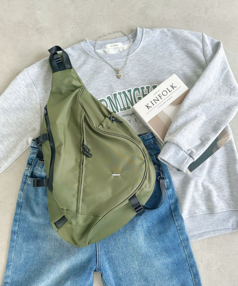 ワンポイントボディバッグ/ユニセックス メッセンジャーバッグ | CL12410160 | カーキ