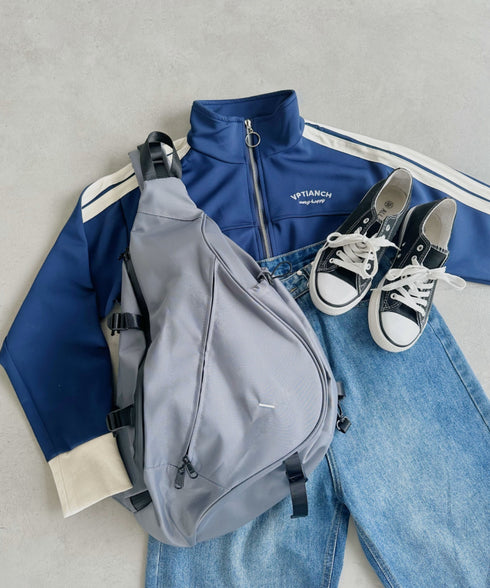 ワンポイントボディバッグ/ユニセックス メッセンジャーバッグ | CL12410160 | グレー