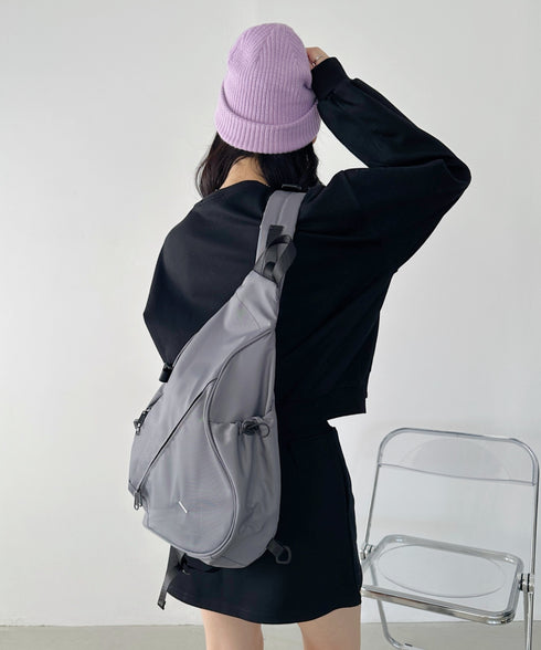 ワンポイントボディバッグ/ユニセックス メッセンジャーバッグ | CL12410160 | グレー