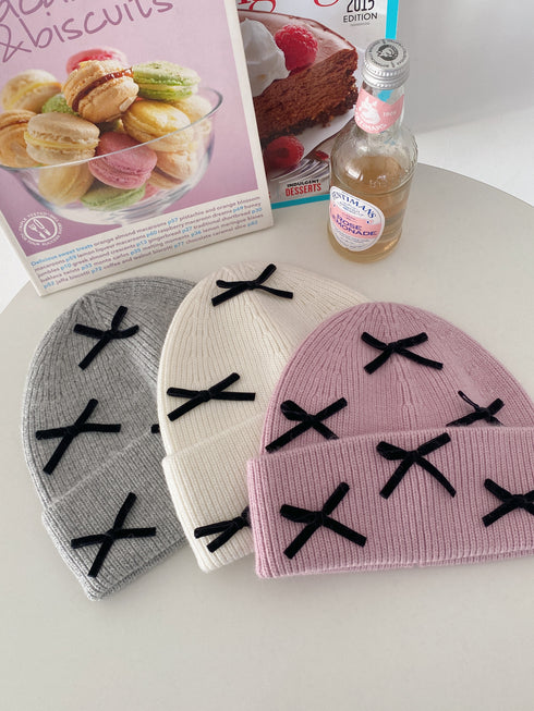 リボンニットビーニー | SL5233604 | グレー