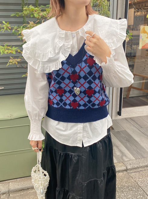 ダブルフリルカラーブラウス | SL2233670 | ホワイト