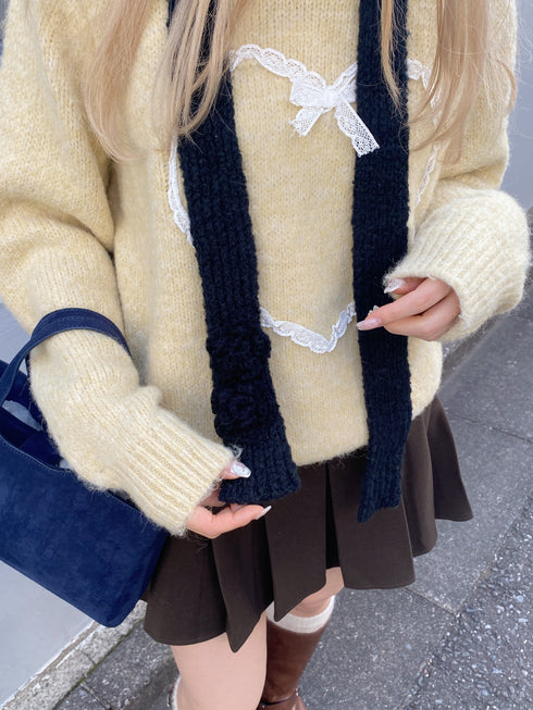 ローズニットタイ | SL4244606 | ブラック