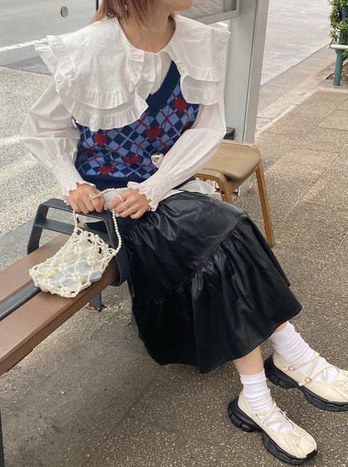 ダブルフリルカラーブラウス | SL2233670 | ホワイト