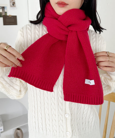 ショートニットマフラー | MD6241002 | レッド