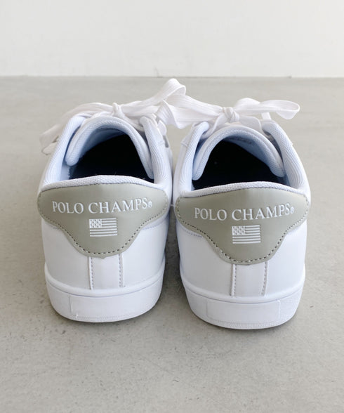 【POLO CHAMPS/ポロチャンプス】別注 ワンポイント刺繍 ローカット コートスニーカー | TR3232003 | ライトグレー