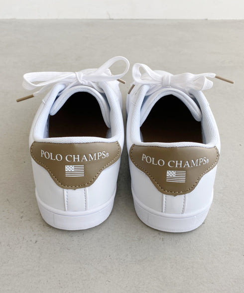 【POLO CHAMPS/ポロチャンプス】別注 ワンポイント刺繍 ローカット コートスニーカー | TR3232003 | グレイッシュベージュ
