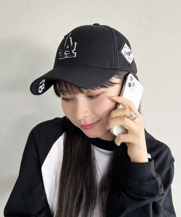 MLB Korea(エムエルビーコリア)/ダイヤモンド刺繍ロゴパッチボールキャップ メジャーリーグ べースボール ロゴキャップ サイズ調整可能/DIAMOND LOGO PATCH BALL CAP | AT52410317 | ブラック系その他