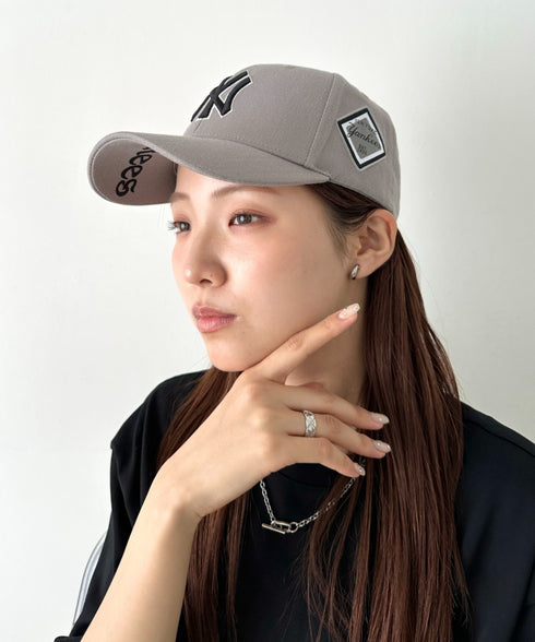 MLB Korea(エムエルビーコリア)/ダイヤモンド刺繍ロゴパッチボールキャップ メジャーリーグ べースボール ロゴキャップ サイズ調整可能/DIAMOND LOGO PATCH BALL CAP | AT52410317 | グレー