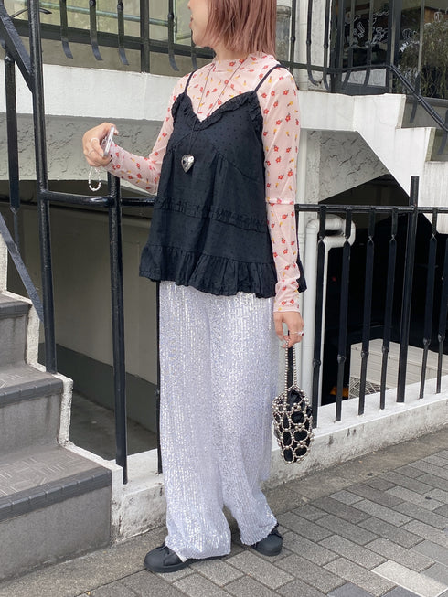 フリルチュニックキャミソール | SL2231647 | ブラック