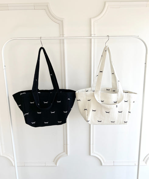 リボン刺繍イブルビッグトートバッグ | LO12410359 | アイボリー