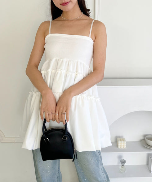 バルーンティアードキャミワンピース | LO22420003 | ホワイト