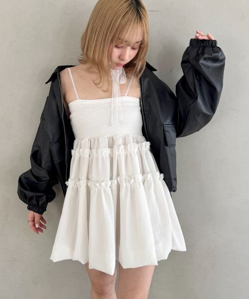 バルーンティアードキャミワンピース | LO22420003 | ホワイト