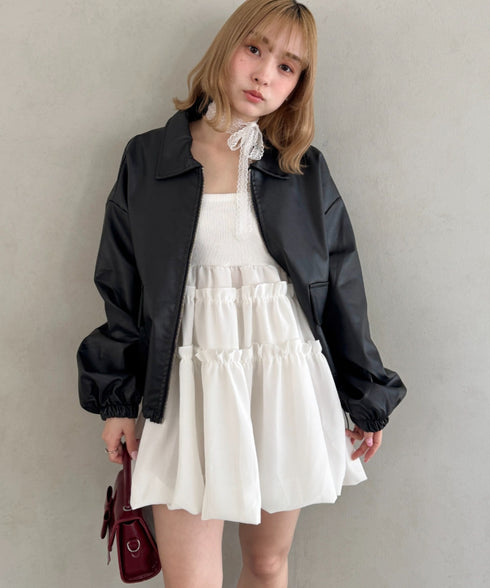 バルーンティアードキャミワンピース | LO22420003 | ホワイト