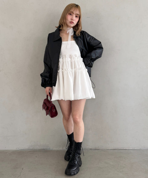 バルーンティアードキャミワンピース | LO22420003 | ホワイト