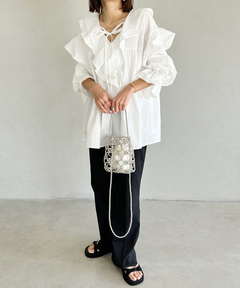 2WAYビーズミニバッグ パーティーバッグ | MD1241008 | シルバー