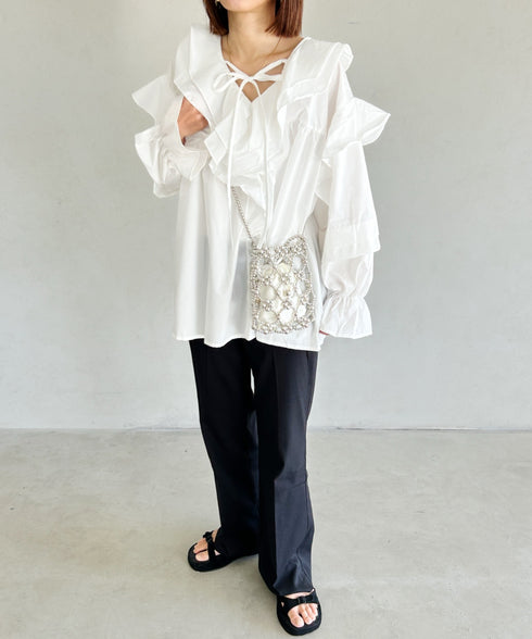 2WAYビーズミニバッグ パーティーバッグ | MD1241008 | シルバー