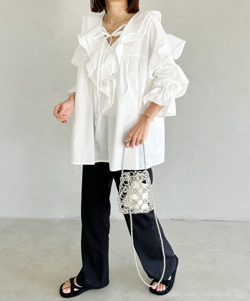 2WAYビーズミニバッグ パーティーバッグ | MD1241008 | シルバー