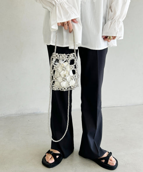 2WAYビーズミニバッグ パーティーバッグ | MD1241008 | シルバー