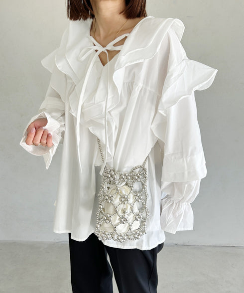 2WAYビーズミニバッグ パーティーバッグ | MD1241008 | シルバー