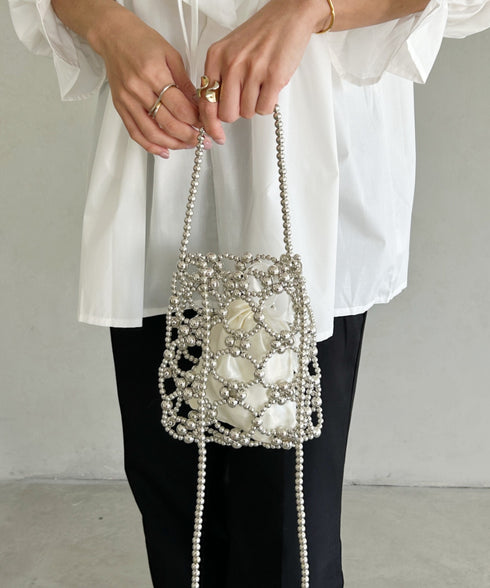 2WAYビーズミニバッグ パーティーバッグ | MD1241008 | シルバー