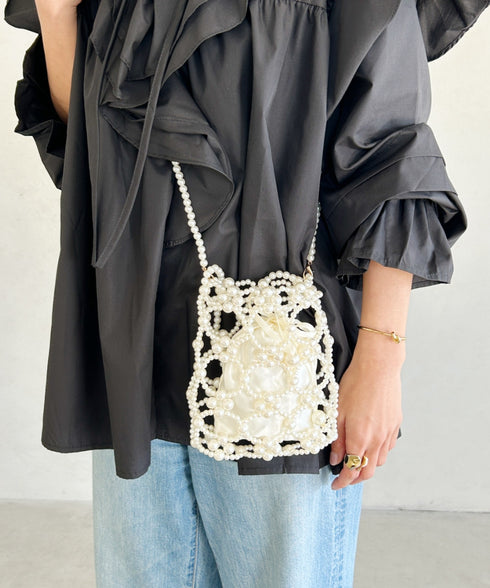 2WAYビーズミニバッグ パーティーバッグ | MD1241008 | アイボリー