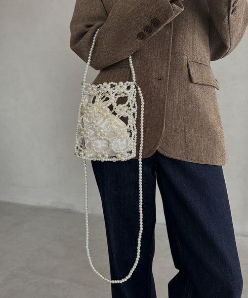 2WAYビーズミニバッグ パーティーバッグ | MD1241008 | アイボリー