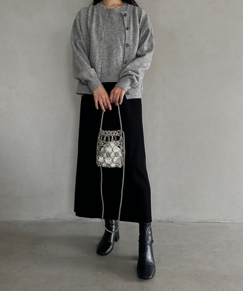 2WAYビーズミニバッグ パーティーバッグ | MD1241008 | シルバー