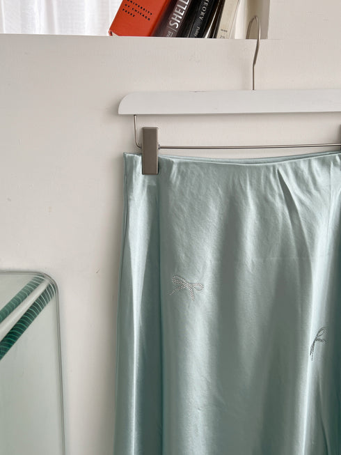 リボンラメサテンスカート | SL2251612 | グリーン