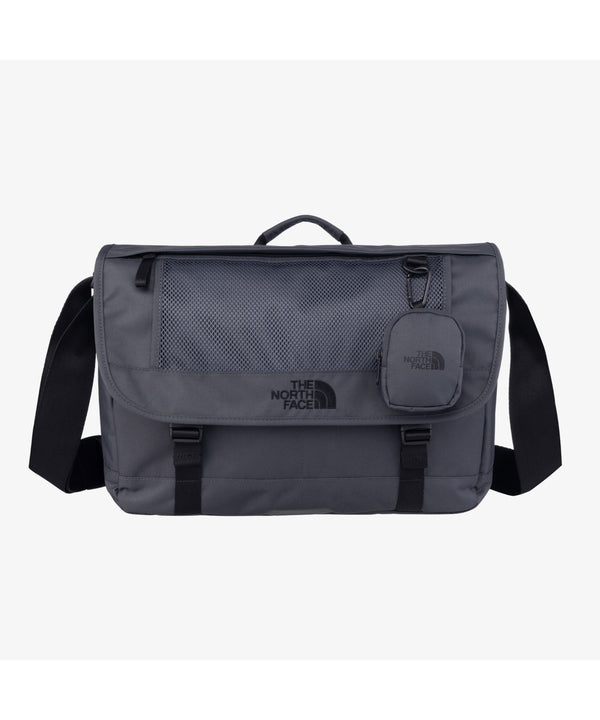THE NORTH FACE(ザ・ノースフェイス)/カラビナミニポーチ付 A4 対応 収納ポケット多数 ショルダーバッグ/SUPER MESSENGER BAG L | IM12410428 | チャコールグレー