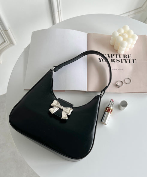 2WAYリボンメタルチャームバッグ | LO1241458 | ブラック