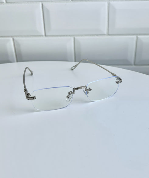 ノンフレームスクエアレンズメガネ | NU6241486 | シルバー