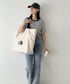 THE NORTH FACE(ザ・ノースフェイス)/ショッパーバッグ エコバッグ 大容量 大きいサイズ/TNF SHOPPER BAG L | IM1242022 | クリーム
