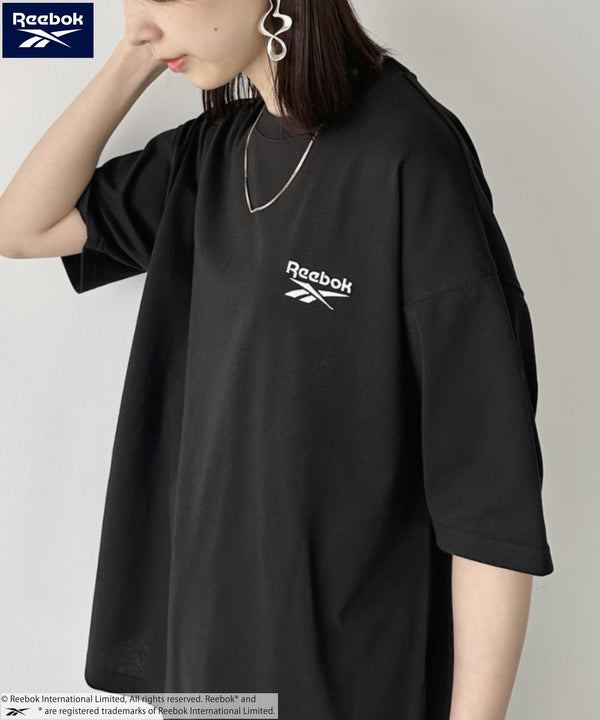 【WEB限定 別注】Reebok(リーボック)/ワンポイント ロゴ刺繍 クルーネック 半袖 Tシャツ | IM2242035 | ブラック