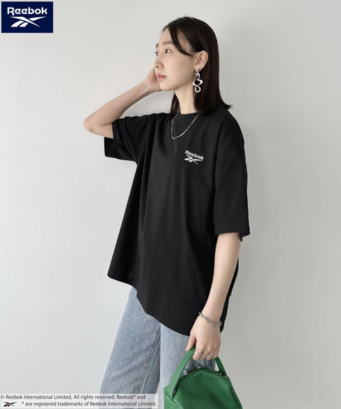 【WEB限定 別注】Reebok(リーボック)/ワンポイント ロゴ刺繍 クルーネック 半袖 Tシャツ | IM2242035 | ブラック