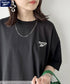【WEB限定 別注】Reebok(リーボック)/ワンポイント ロゴ刺繍 クルーネック 半袖 Tシャツ | IM2242035 | ブラック