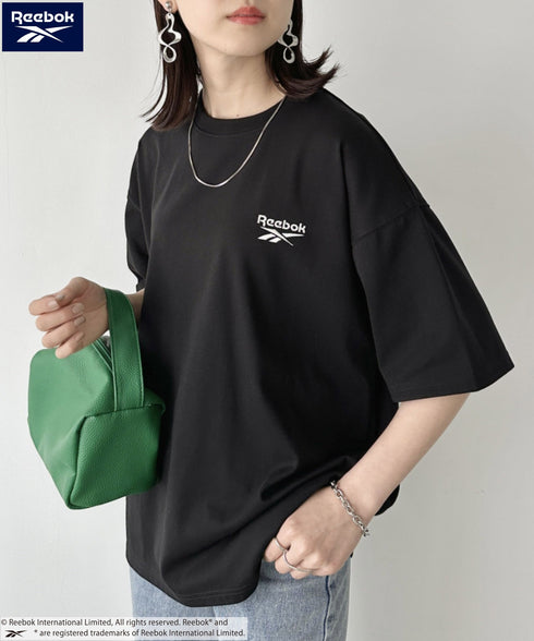 【WEB限定 別注】Reebok(リーボック)/ワンポイント ロゴ刺繍 クルーネック 半袖 Tシャツ | IM2242035 | ブラック