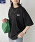 【WEB限定 別注】Reebok(リーボック)/ワンポイント ロゴ刺繍 クルーネック 半袖 Tシャツ | IM2242035 | ブラック
