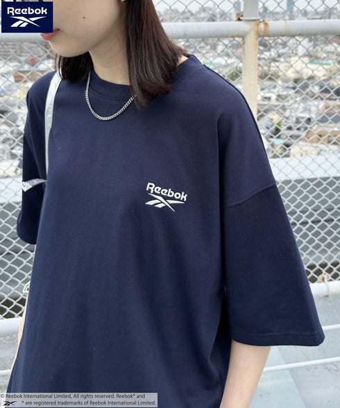 【WEB限定 別注】Reebok(リーボック)/ワンポイント ロゴ刺繍 クルーネック 半袖 Tシャツ | IM2242035 | ネイビー