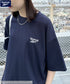 【WEB限定 別注】Reebok(リーボック)/ワンポイント ロゴ刺繍 クルーネック 半袖 Tシャツ | IM2242035 | ネイビー
