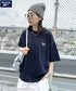 【WEB限定 別注】Reebok(リーボック)/ワンポイント ロゴ刺繍 クルーネック 半袖 Tシャツ | IM2242035 | ネイビー